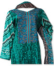 Green Khaddar Suit- Pakistani Casual Dress