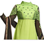Lime Green Chiffon Suit- Indian Semi Party Dress