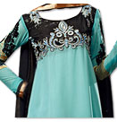 Sky Blue/Black Chiffon Suit- Indian Dress