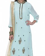 Light Turquoise Georgette Suit- Pakistani Casual Clothes