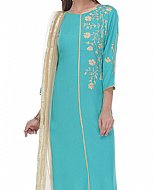 Turquoise Georgette Suit- Pakistani Casual Dress