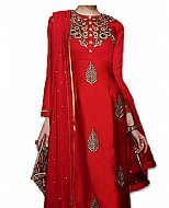 Red Silk Suit- Indian Semi Party Dress
