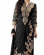 Black Cotton Suit- Indian Semi Party Dress