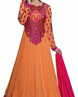 Orange/Pink Chiffon Georgette Suit- Indian Semi Party Dress