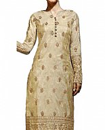 Golden Silk Suit- Indian Semi Party Dress