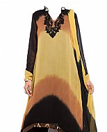 Yellow/Black Chiffon Suit- Indian Dress