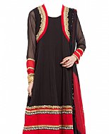 Black/Red Chiffon Suit- Indian Dress