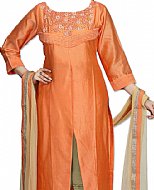 Rust Silk Suit- Indian Semi Party Dress