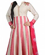 White/Pink Georgette Suit- Indian Semi Party Dress