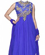 Royal Blue Net Suit- Indian Semi Party Dress