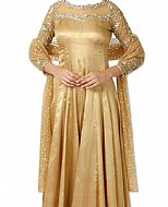 Golden Silk Suit- Indian Semi Party Dress