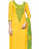 Yellow/Green Georgette Suit- Indian Semi Party Dress