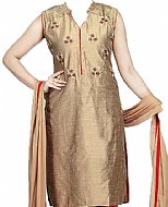 Bronze Silk Suit- Indian Semi Party Dress