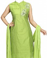 Green Silk Suit- Indian Semi Party Dress