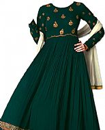 Teal Georgette Suit- Indian Semi Party Dress