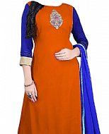 Rust/Blue Georgette Suit- Indian Dress