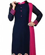 Navy Blue Chiffon Suit- Pakistani Casual Dress