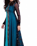 Blue/Turquoise Chiffon Suit- Pakistani Party Wear Dress