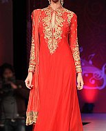 Red Chiffon Suit- Pakistani Formal Designer Dress