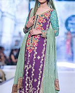 Indigo/Turquoise Chiffon Suit- Pakistani Formal Designer Dress