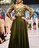 Dark Green Chiffon Suit- Pakistani Formal Designer Dress