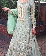 Light Turquoise Chiffon Suit- Pakistani Party Wear Dress