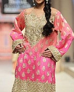 Pink Jamawar Chiffon Suit- Pakistani Formal Designer Dress