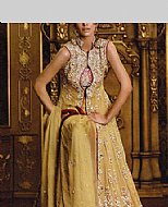 Golden Chiffon Suit- Pakistani Party Wear Dress