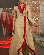 Light Gold Chiffon Suit- Pakistani Party Wear Dress