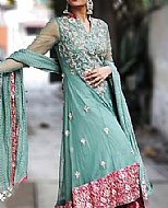 Sea Green Chiffon Suit- Pakistani Bridal Dress