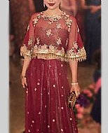 Maroon Chiffon Suit- Pakistani Formal Designer Dress