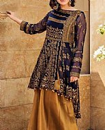 Blue/Golden Chiffon Suit- Pakistani Wedding Dress
