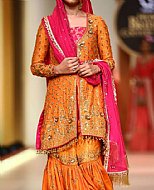 Orange Chiffon Suit- Pakistani Formal Designer Dress