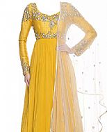 Yellow Chiffon Suit- Indian Semi Party Dress