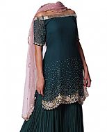 Teal Georgette Suit- Indian Dress
