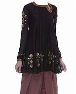 Black/Mauve Chiffon Suit- Indian Dress