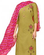 Olive Georgette Suit- Indian Dress