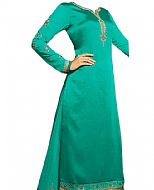 Sea Green Silk Suit- Indian Semi Party Dress