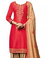 Pink/Beige Georgette Suit- Indian Semi Party Dress