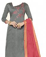 Grey Georgette Suit- Indian Semi Party Dress