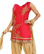 Hot Pink Chiffon Suit- Indian Semi Party Dress