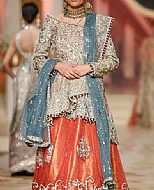 Light Golden/Orange Chiffon Suit- Pakistani Bridal Dress