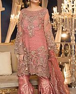 rose gold pakistani wedding dress