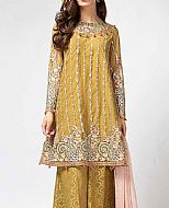 Mehndi Green Chiffon Suit- Pakistani Formal Designer Dress