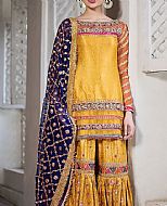 Yellow Jamawar Suit- Pakistani Formal Designer Dress