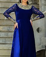 Blue Velvet Suit- Pakistani Party Wear Dress