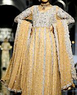 Golden Jamawar Suit- Pakistani Party Wear Dress