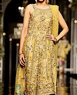 Gold Chiffon Suit- Pakistani Party Wear Dress