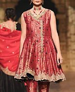 Crimson Jamawar Suit- Pakistani Formal Designer Dress
