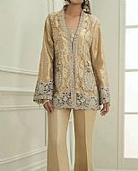 Golden Tissue Silk Suit- Pakistani Party Wear Dress